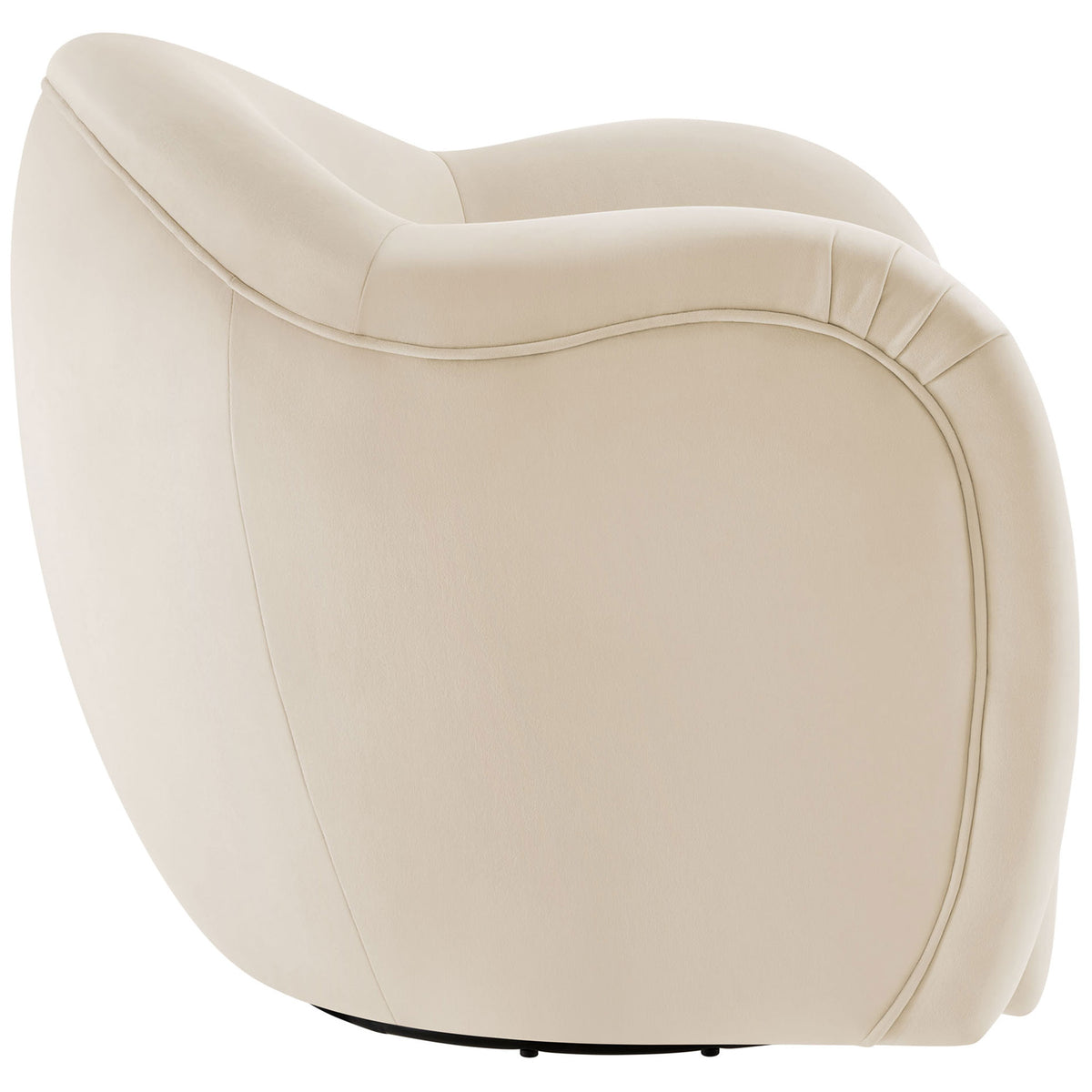 Rounded back with tailored seams highlights the chair's smooth, stain-resistant velvet finish. || EEI-6959-ALA || back_angle_studio