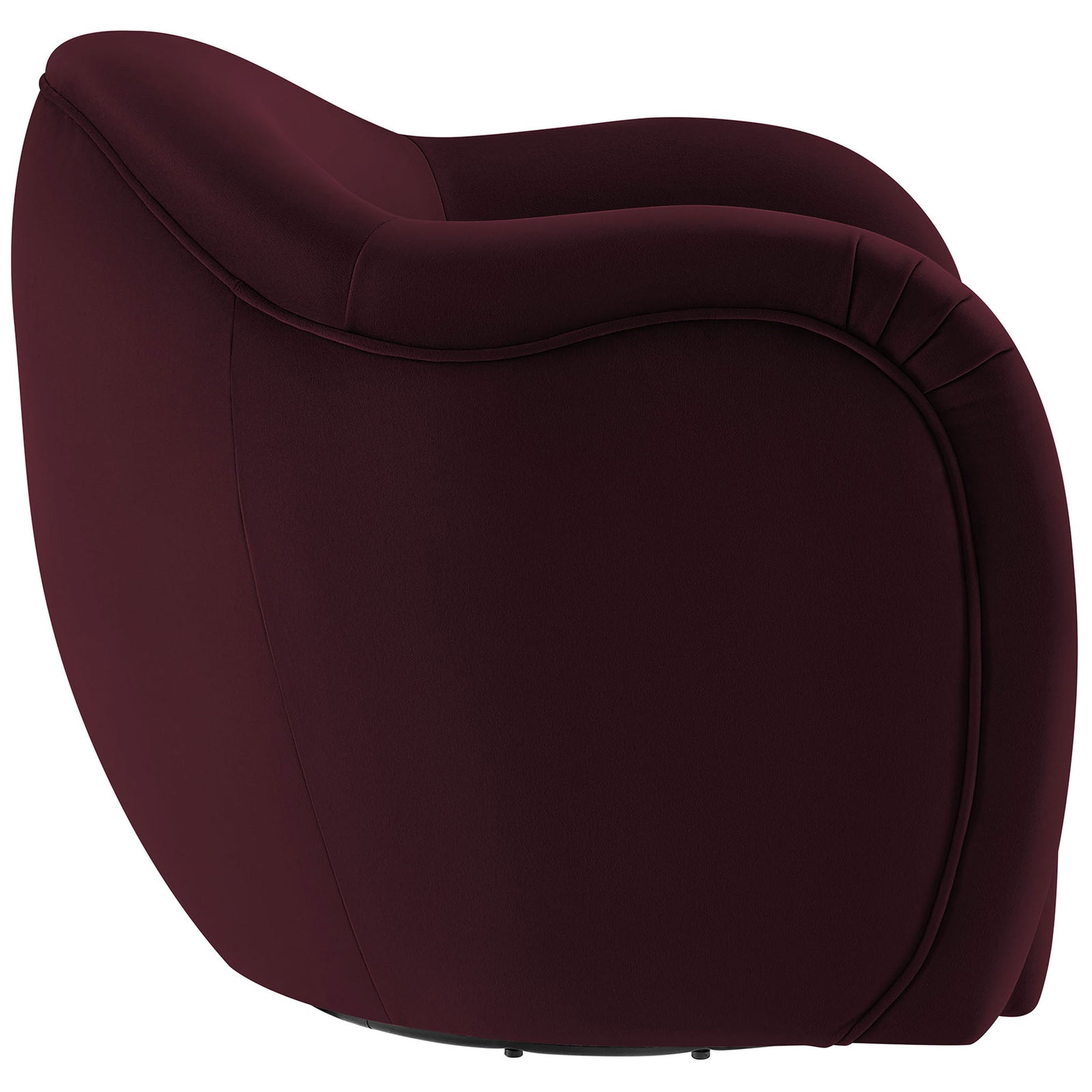 Sculpted back with subtle contour stitching in stain-resistant performance velvet. || EEI-6959-MUL || back_angle_studio