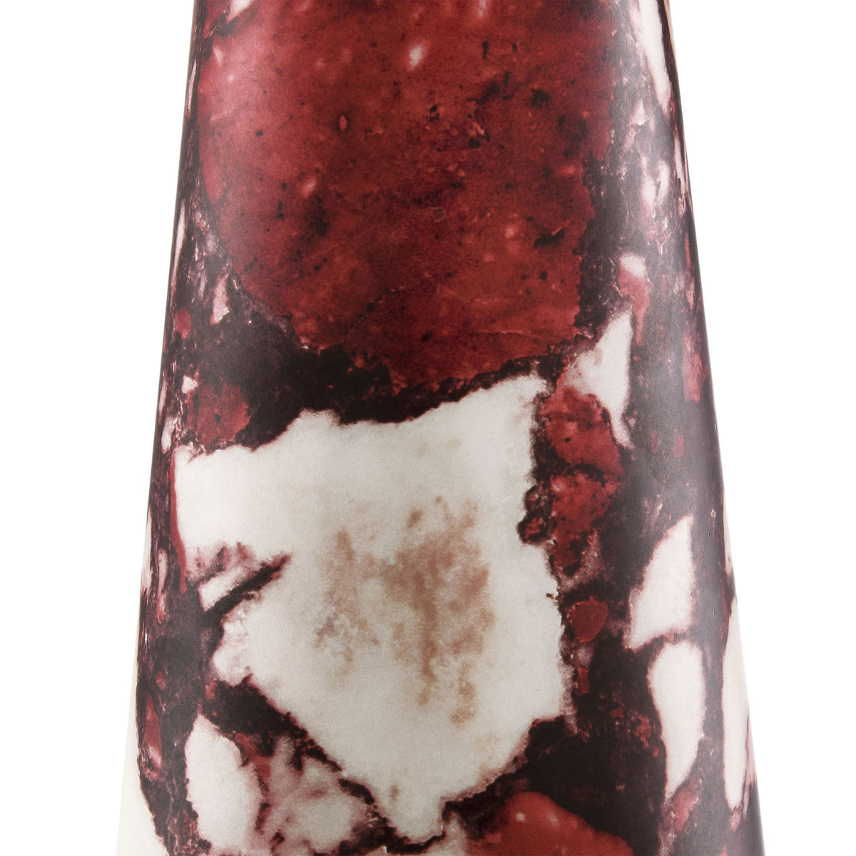 Rich red faux marble base with dramatic cream veining for an artful statement. || EEI-6963-RED || swatch_studio