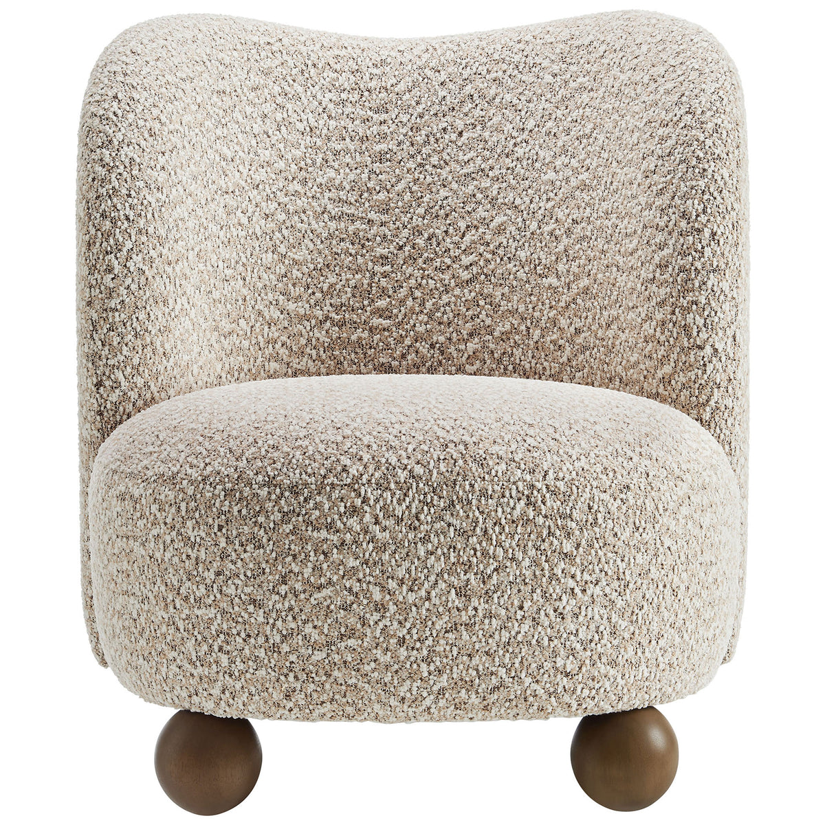 Generous seat and sculpted back create a cozy, modern accent piece || EEI-6989-COR-WAL || front_studio
