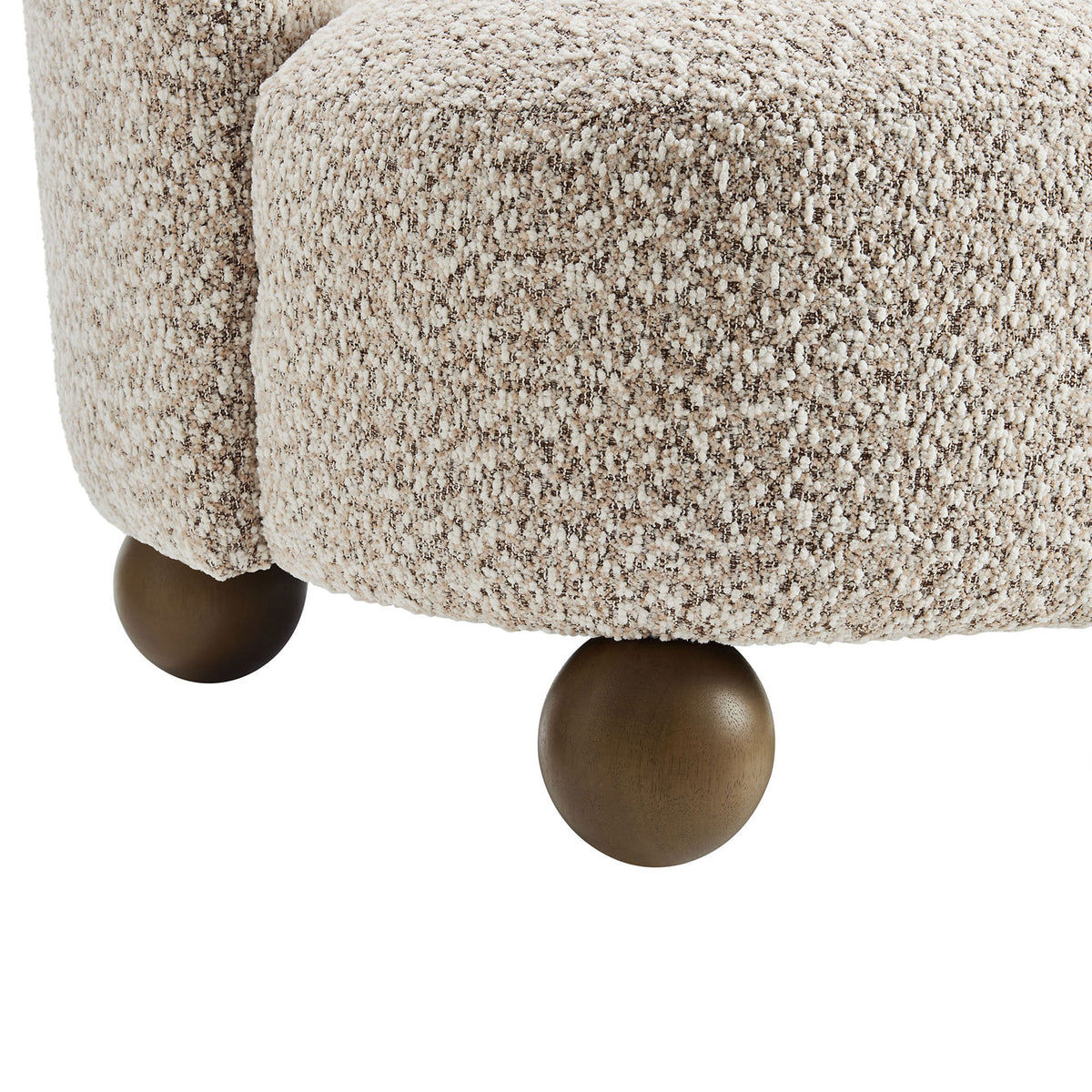 Walnut-finished ball feet bring playful mid-century charm and sturdy support || EEI-6989-COR-WAL || leg_studio