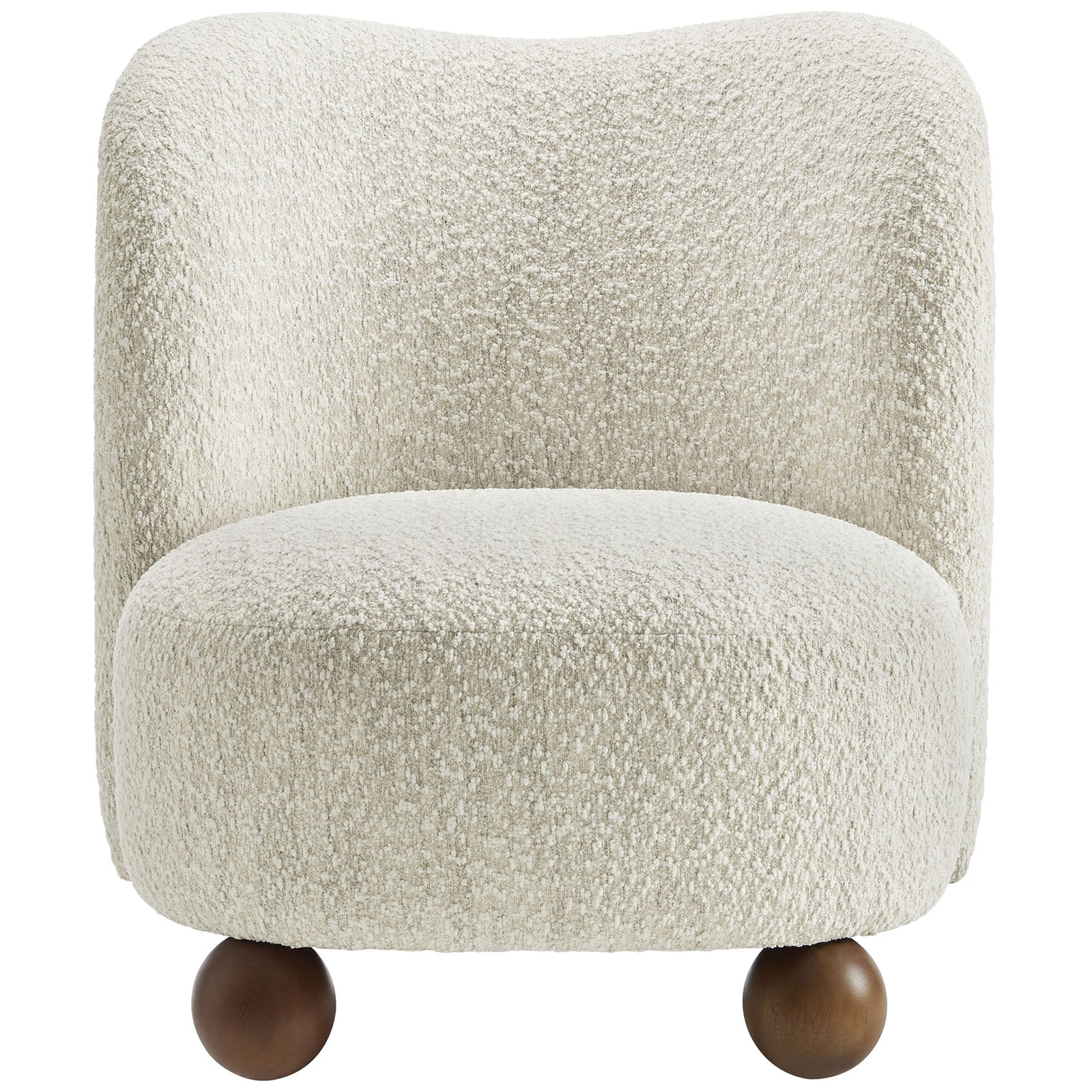 Generous seat and rounded contours offer a sink-in feel with supportive spring comfort. || EEI-6989-PRL-WAL || front_studio