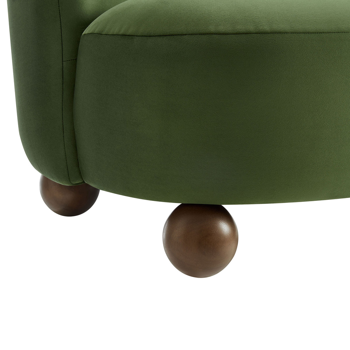 Walnut-finished ball feet add playful mid-century character and steady support || EEI-6990-MOG-WAL || leg_studio