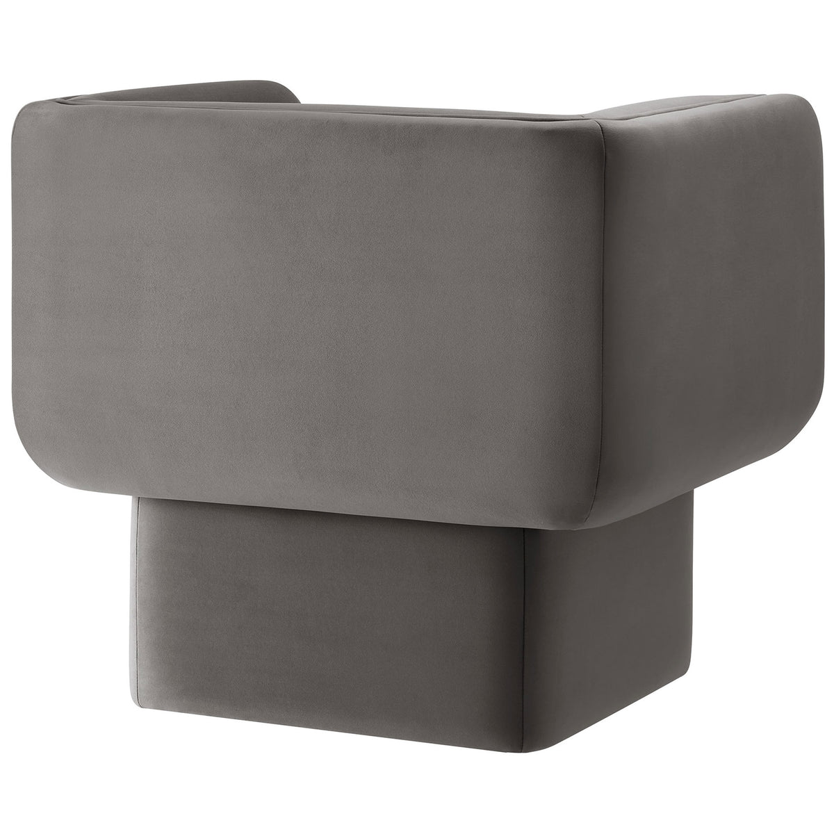 Clean-lined back with seamless upholstery and gently rounded edges || EEI-6995-STG || back_angle_studio