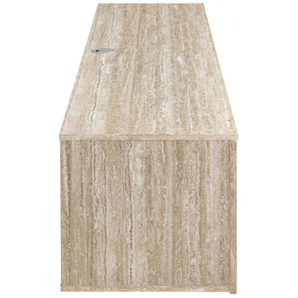Slim rectangular wall-mounted console emphasizing its streamlined floating design || EEI-7006-TRA || side_studio