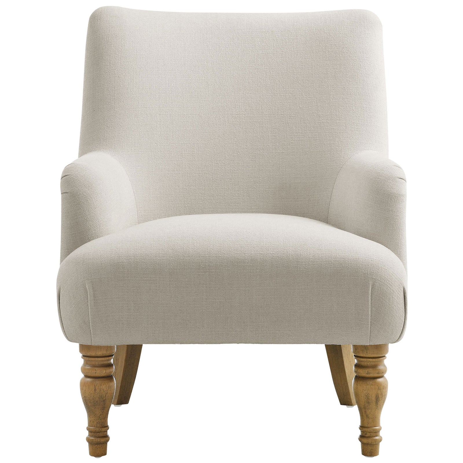 Textured salt fabric, high back, and French piping bring timeless comfort to your space. || EEI-7057-SAL || front_studio
