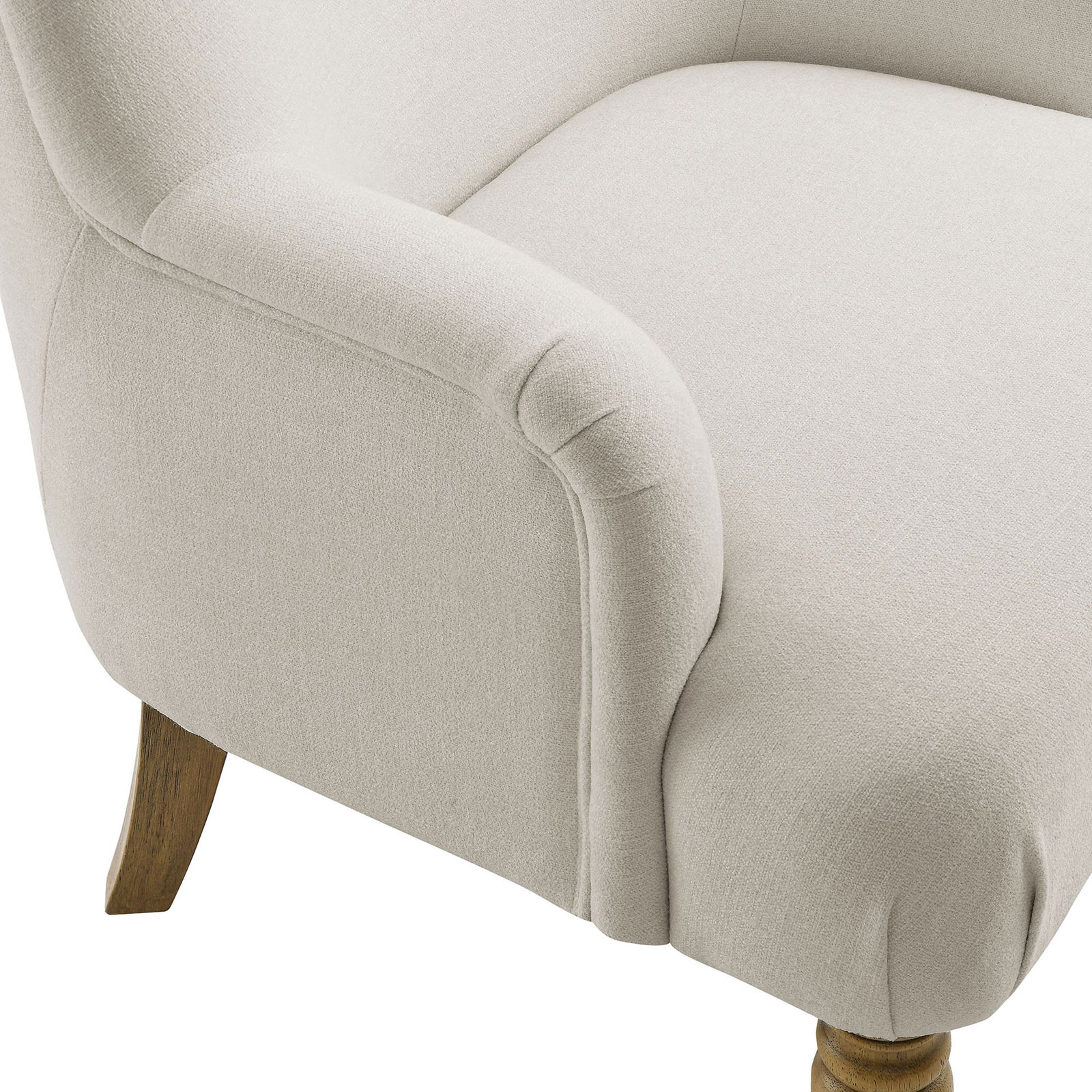 Soft slub texture and tailored French piping deliver a polished, durable finish. || EEI-7057-SAL || detail_studio