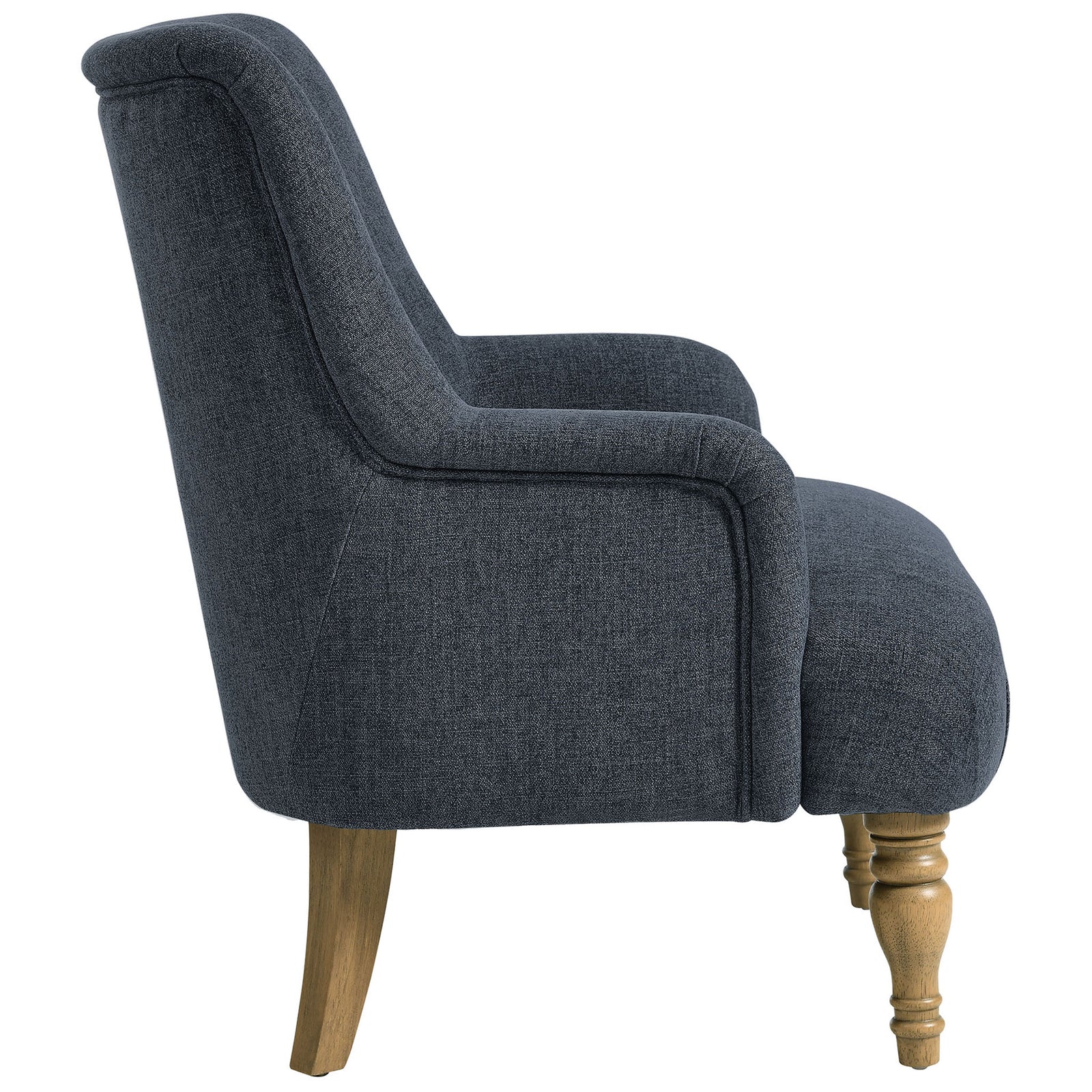 Curved arms and saber back legs complement the ring-turned fronts for classic charm || EEI-7057-SLB || side_studio