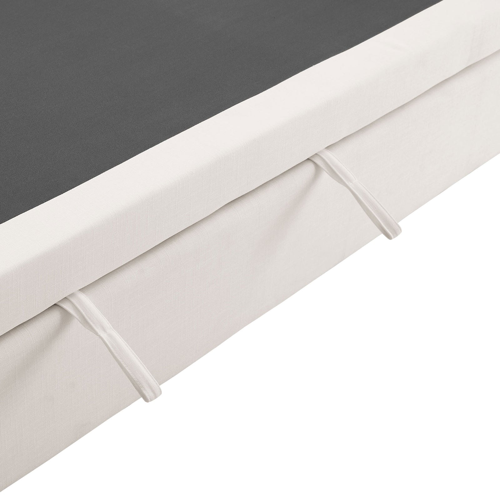 Hidden support platform and fabric loops highlight the secure design of the pull-out sleeper || EEI-7080-PUW || detail_studio