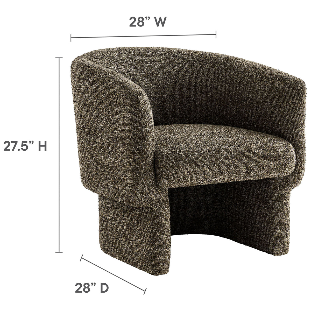 Compact proportions fit small spaces while offering a roomy, supportive seat || EEI-7100-ATQ || dimension_studio