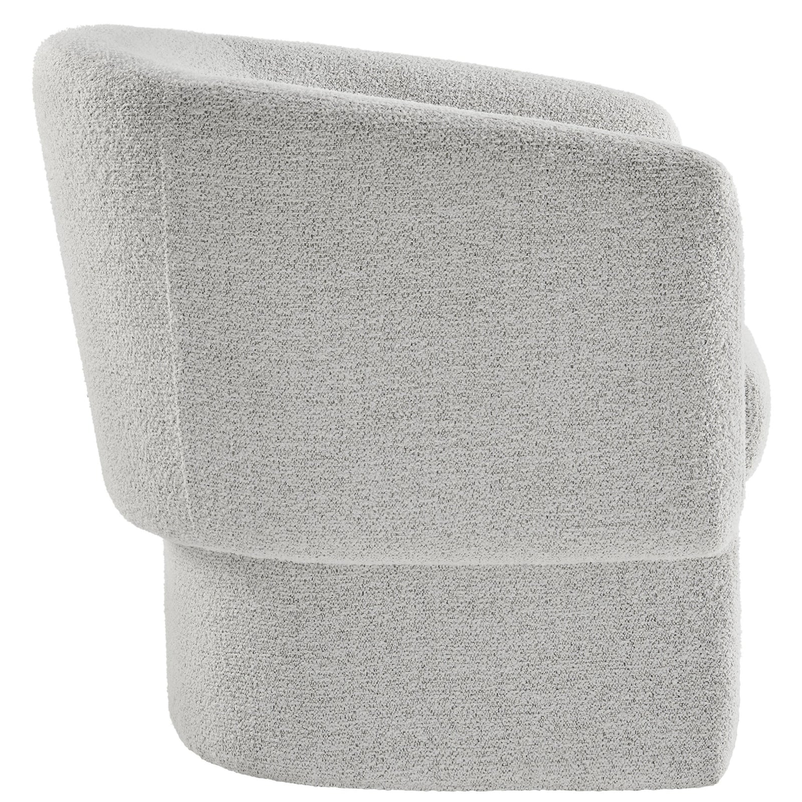 Smoothly curved profile and thickly padded seat showcase the chair's cocooning comfort. || EEI-7100-NPT || side_studio