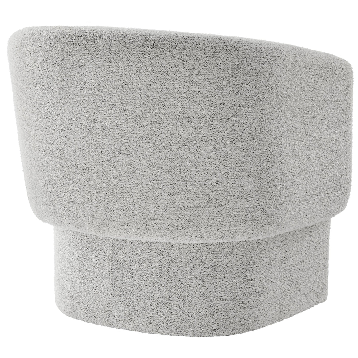 Seamless rounded backrest and tailored boucle texture create a refined, minimalist silhouette. || EEI-7100-NPT || back_studio