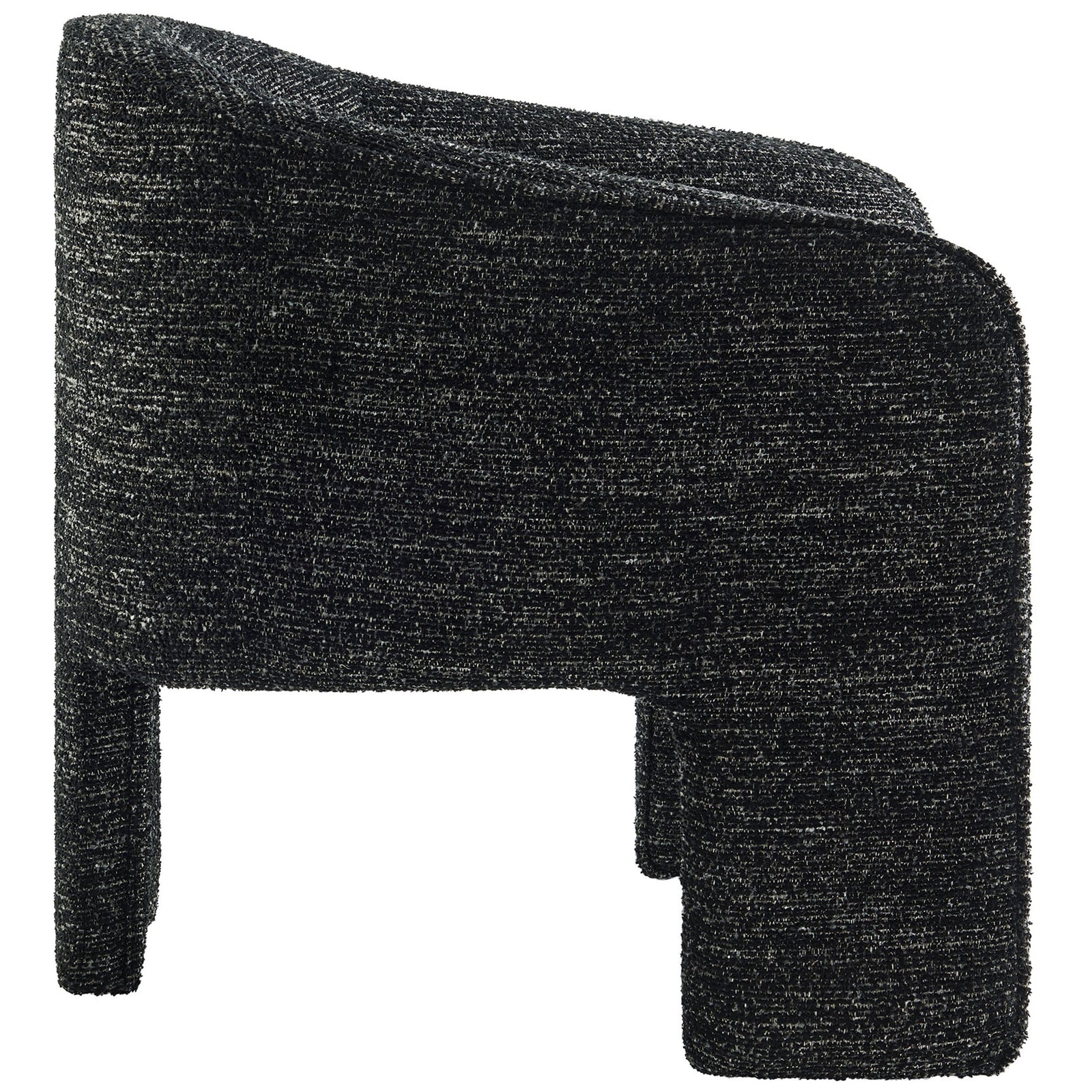 Sculpted silhouette with low back, wrapped arms, and thickly padded seat || EEI-7101-CHA || side_studio