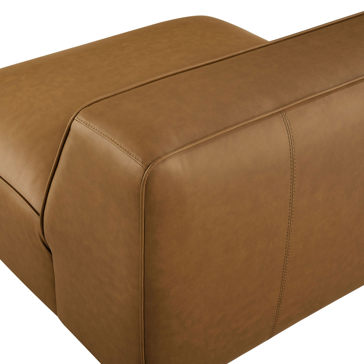 Finely stitched trim and smooth, supple vegan leather with a soft matte finish || EEI-7121-CAM || detail_studio
