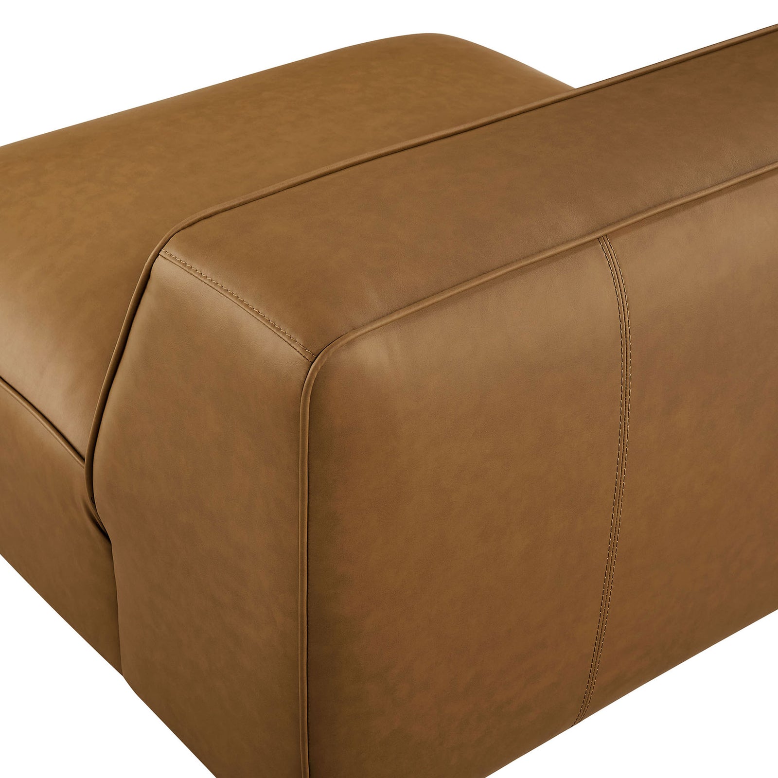 Finely stitched trim and smooth, supple vegan leather with a soft matte finish || EEI-7121-CAM || detail_studio