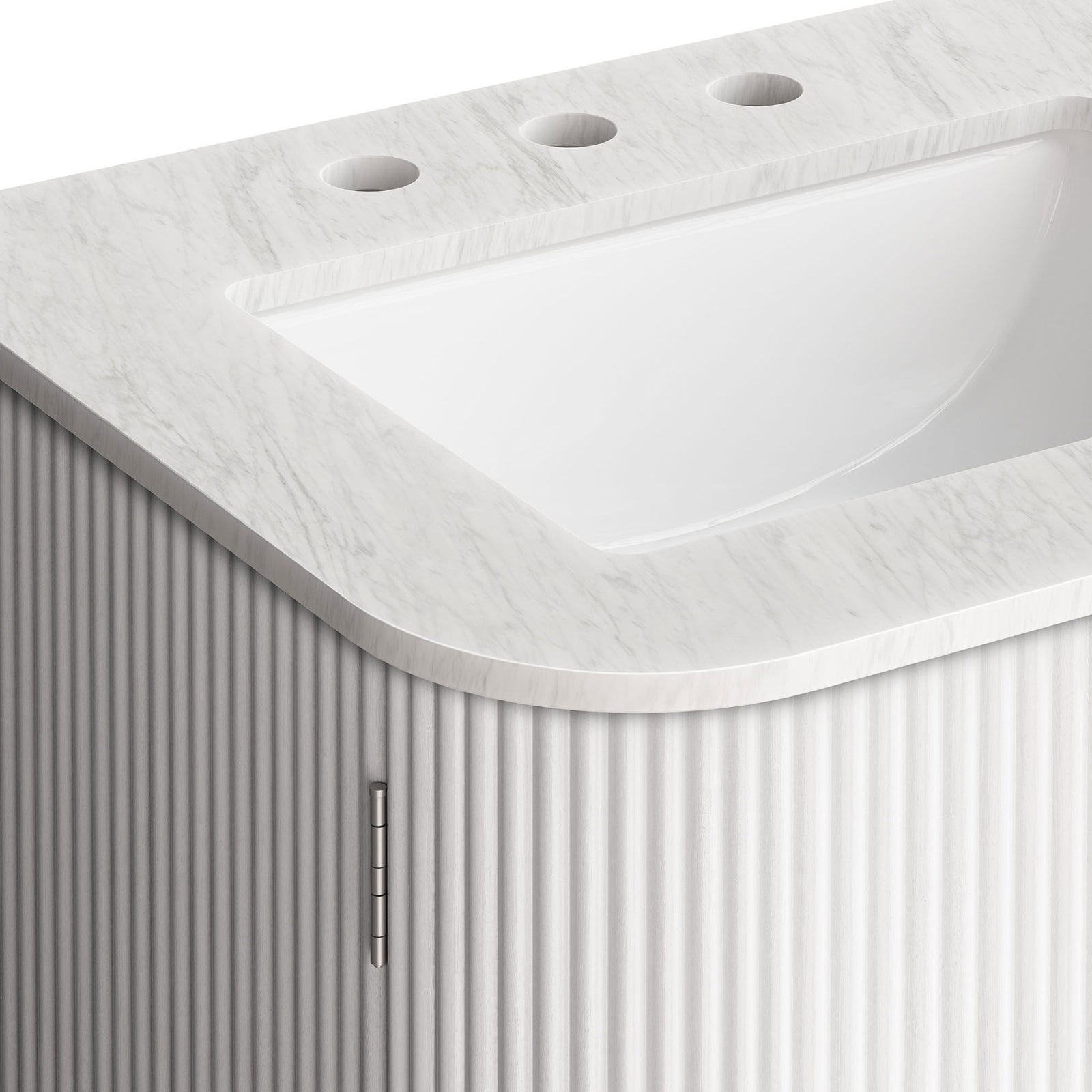 Veined marble top and crisp rim detailing || EEI-7162-IVO || detail_studio