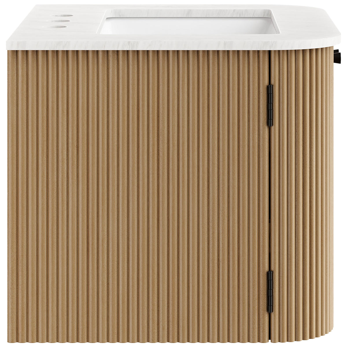 Curved side profile shows the ribbed texture and rounded corners || EEI-7162-NAT || side_studio