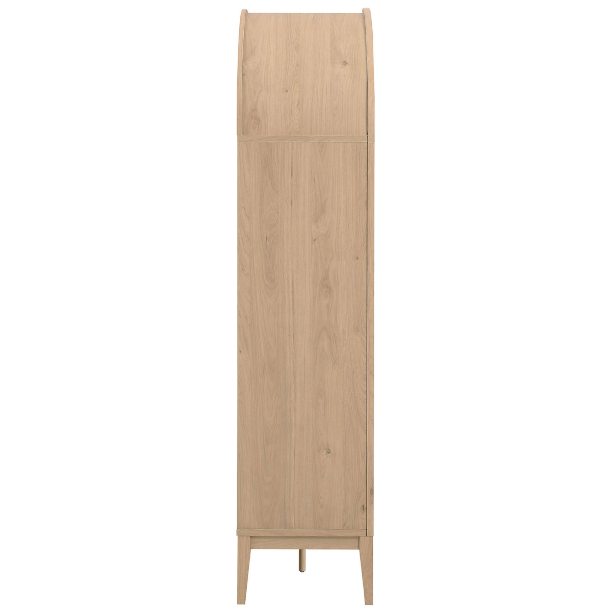 Slim side profile highlights smooth wood grain and arched silhouette || EEI-7169-LOA || side_studio