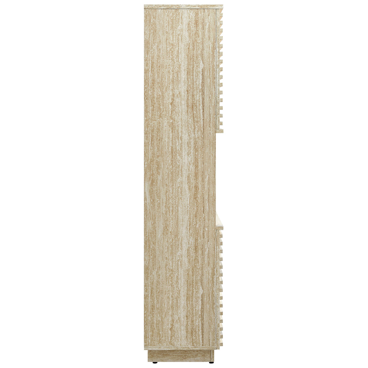 Slim profile with realistic travertine grain wrapping the sides and top || EEI-7179-TRA || side_studio