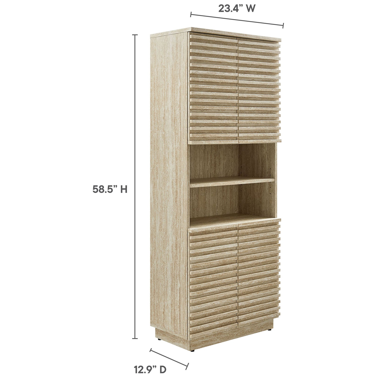 Dimension graphic with height, width, and depth labeled over the cabinet image || EEI-7179-TRA || dimension_studio