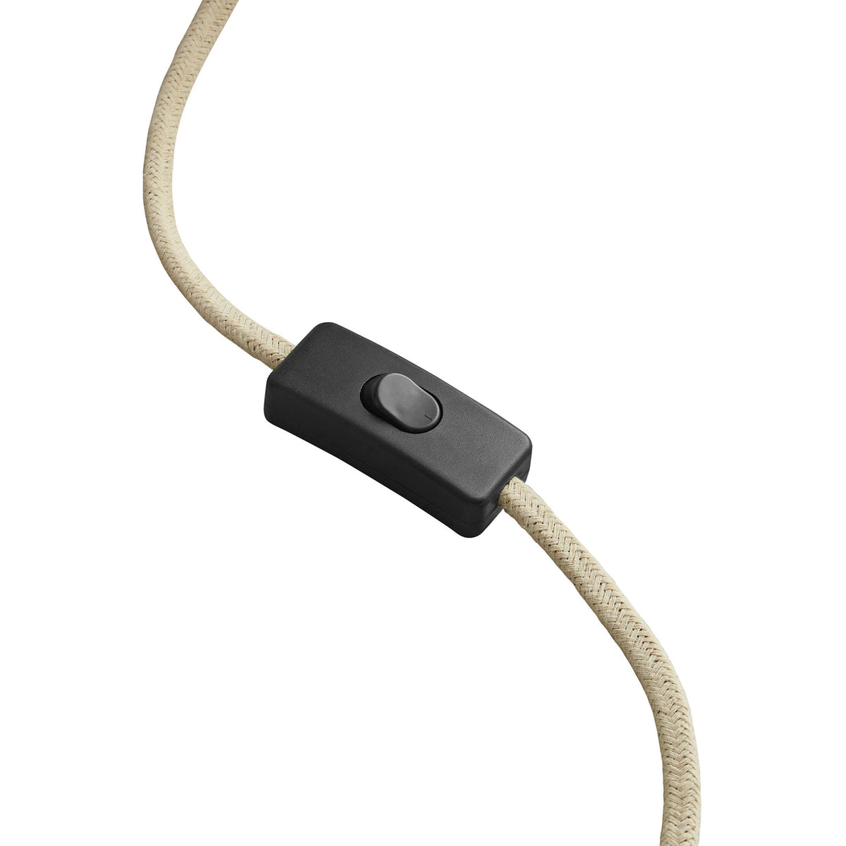 Inline rocker switch on color matched cord offers easy on off control for the Santo table lamp || EEI-7186-WHI-NAT || detail_studio