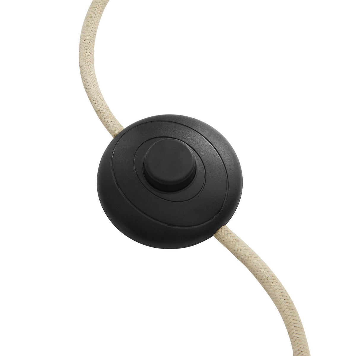 Black foot switch on braided cord for easy on off control of the floor lamp || EEI-7190-WHI-GRY || detail_studio