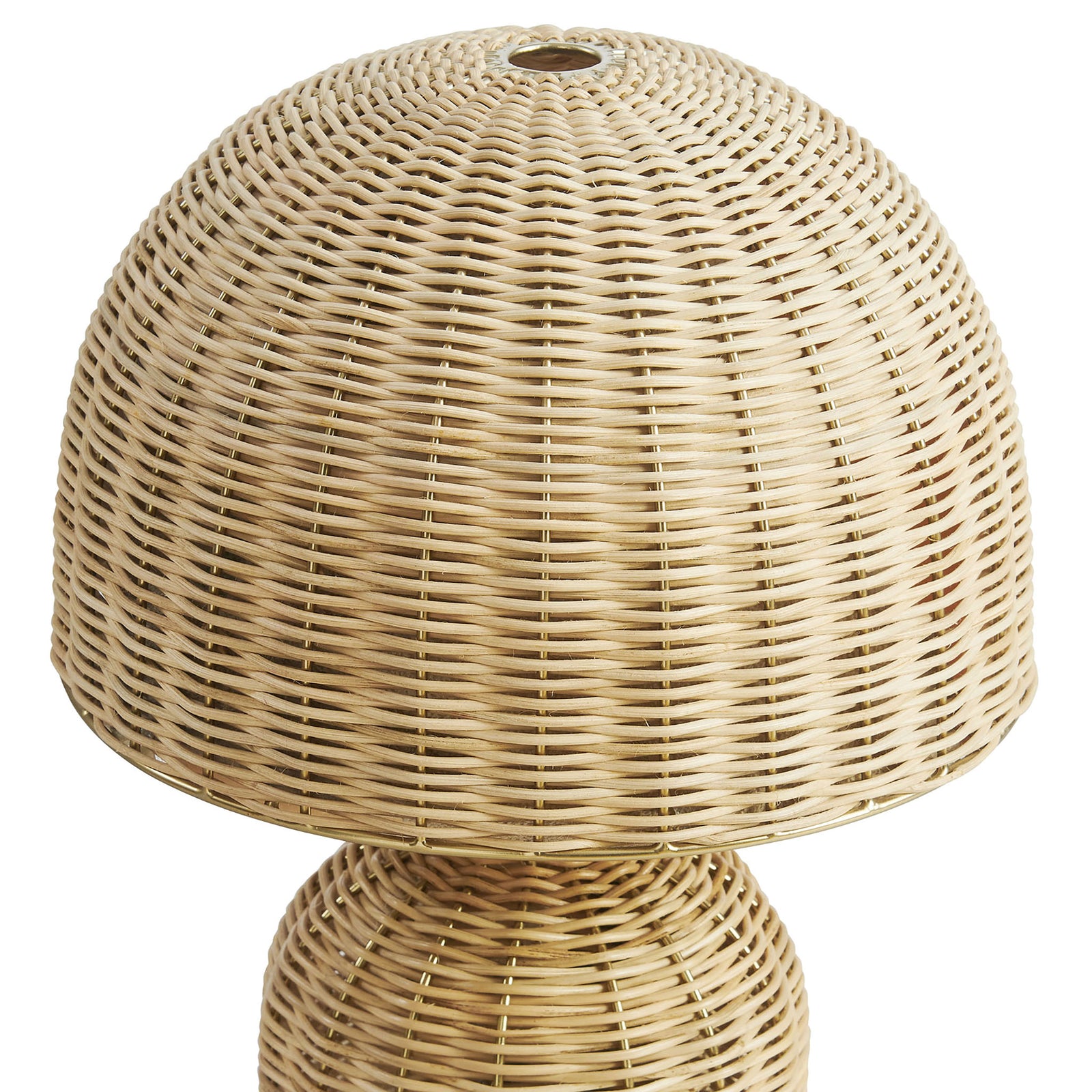 Handwoven rattan dome shade with tightly woven texture and clean top opening || EEI-7191-NAT || shade_studio
