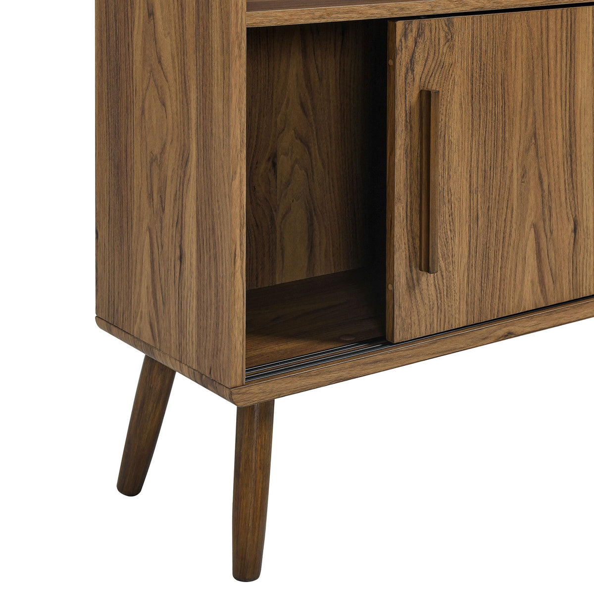Tapered dowel legs and smooth wood grain detail at the base || EEI-7193-WAL || storage_open_studio