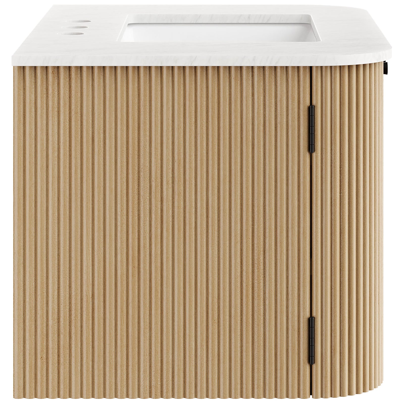 Rounded side view accentuates vertical fluting and smooth edges || EEI-7208-NAT || side_studio