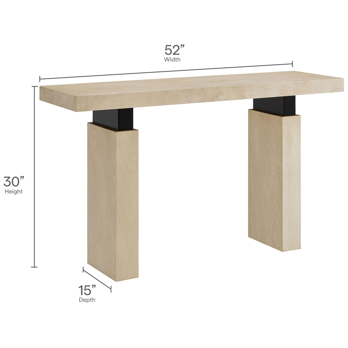 Sized for entryways and behind sofas with a slim 15-inch depth and balanced, modern proportions || EEI-7209-NAT || dimension_studio