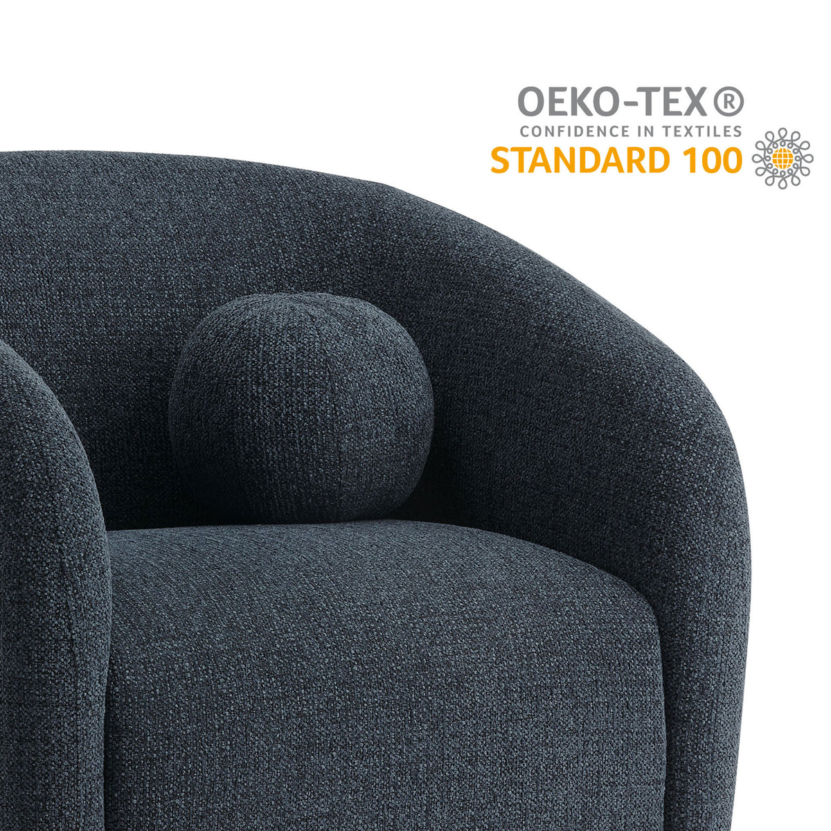 OEKO-TEX Standard 100 certified fabric for a cleaner, healthier home || EEI-7218-NAV || callout_studio