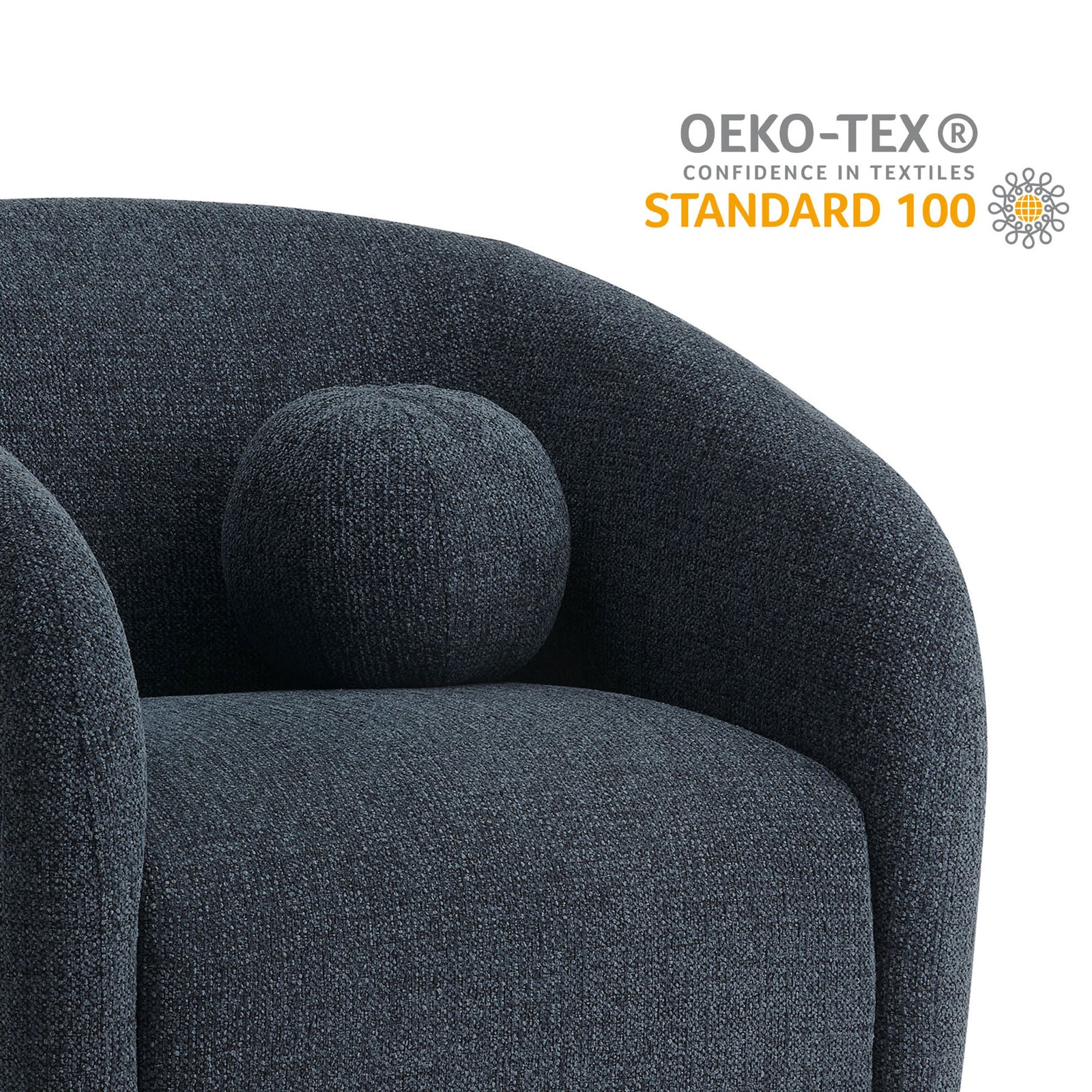 OEKO-TEX Standard 100 certified fabric for a cleaner, healthier home || EEI-7218-NAV || callout_studio
