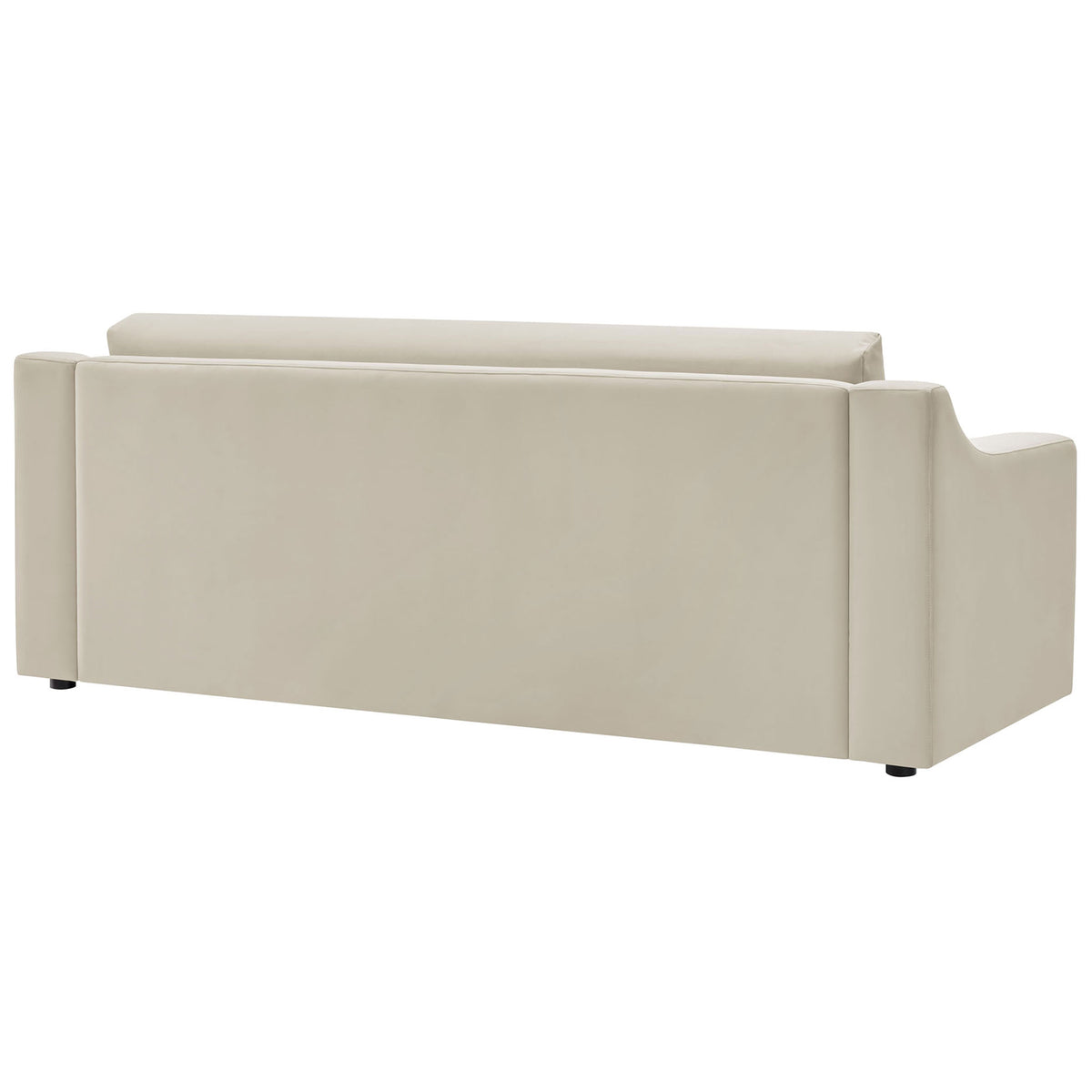 Alabaster performance velvet sofa with smooth, seamless back and clean modern lines || EEI-7219-ALA || back_studio