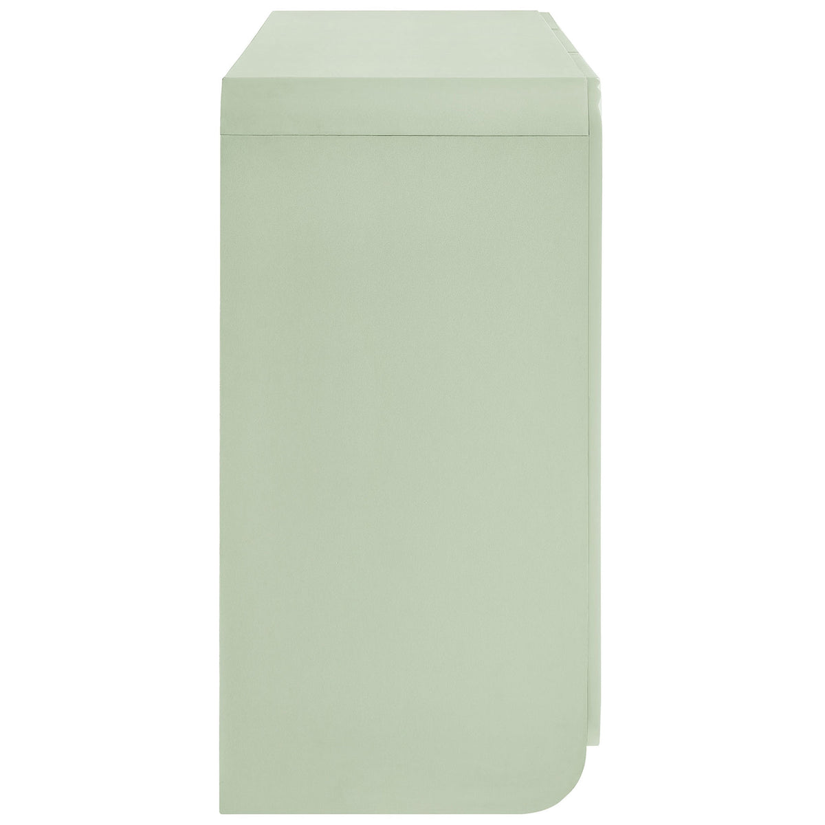 Streamlined silhouette of the Dahlia sideboard highlighting its smooth waterfall edges || EEI-7241-SGE || side_studio