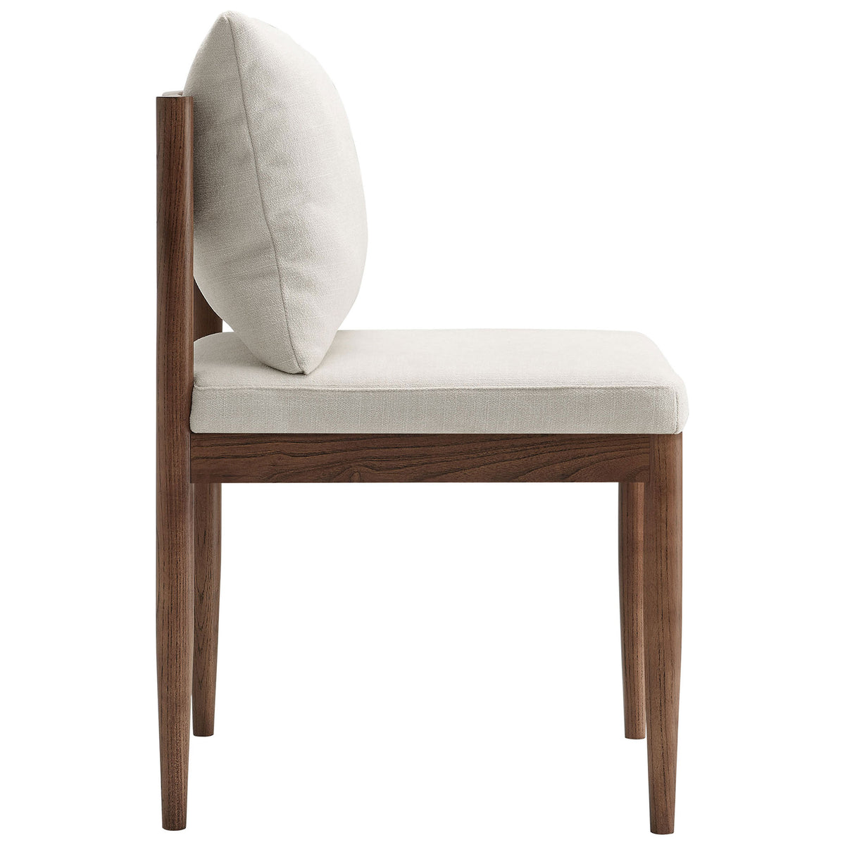 Slim-profile Remington side chair showcasing tapered legs and supportive cushioned seat in salt upholstery. || EEI-7242-SAL || side_studio