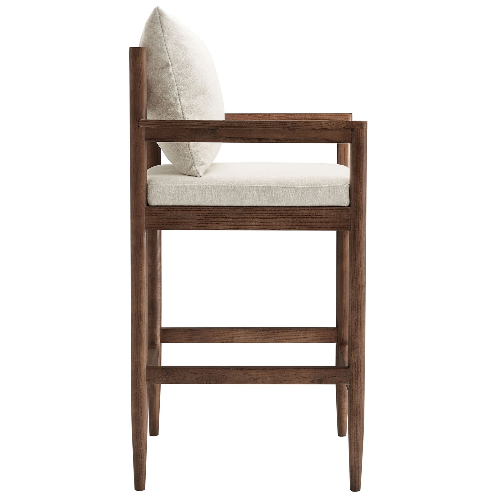 Built-in footrest, sleek arms, and a comfortably padded seat offer relaxed support at the bar || EEI-7245-SAL || side_studio