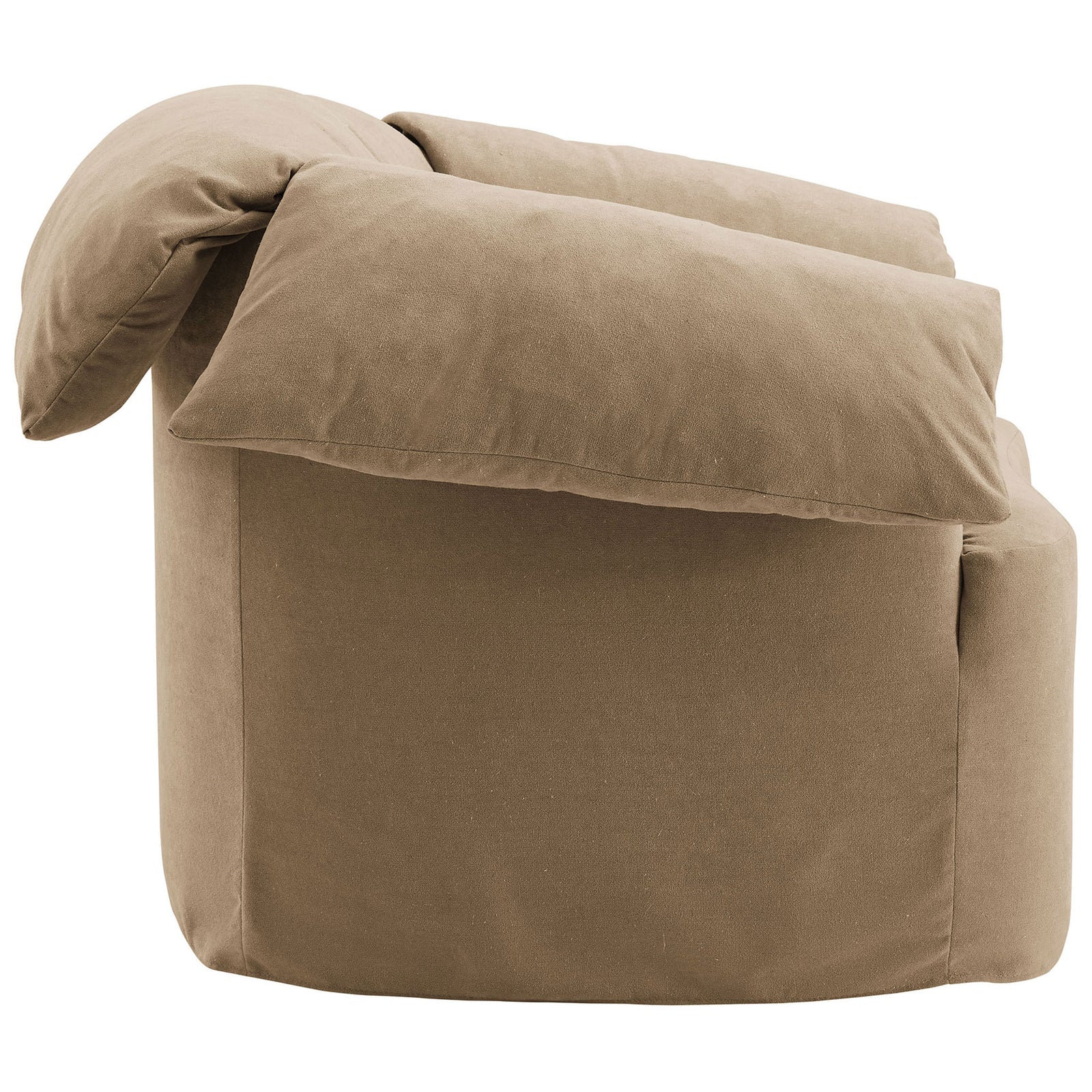 Softly sloped arms and tailored slipcover deliver relaxed style and lasting comfort. || EEI-7259-ALM || side_studio
