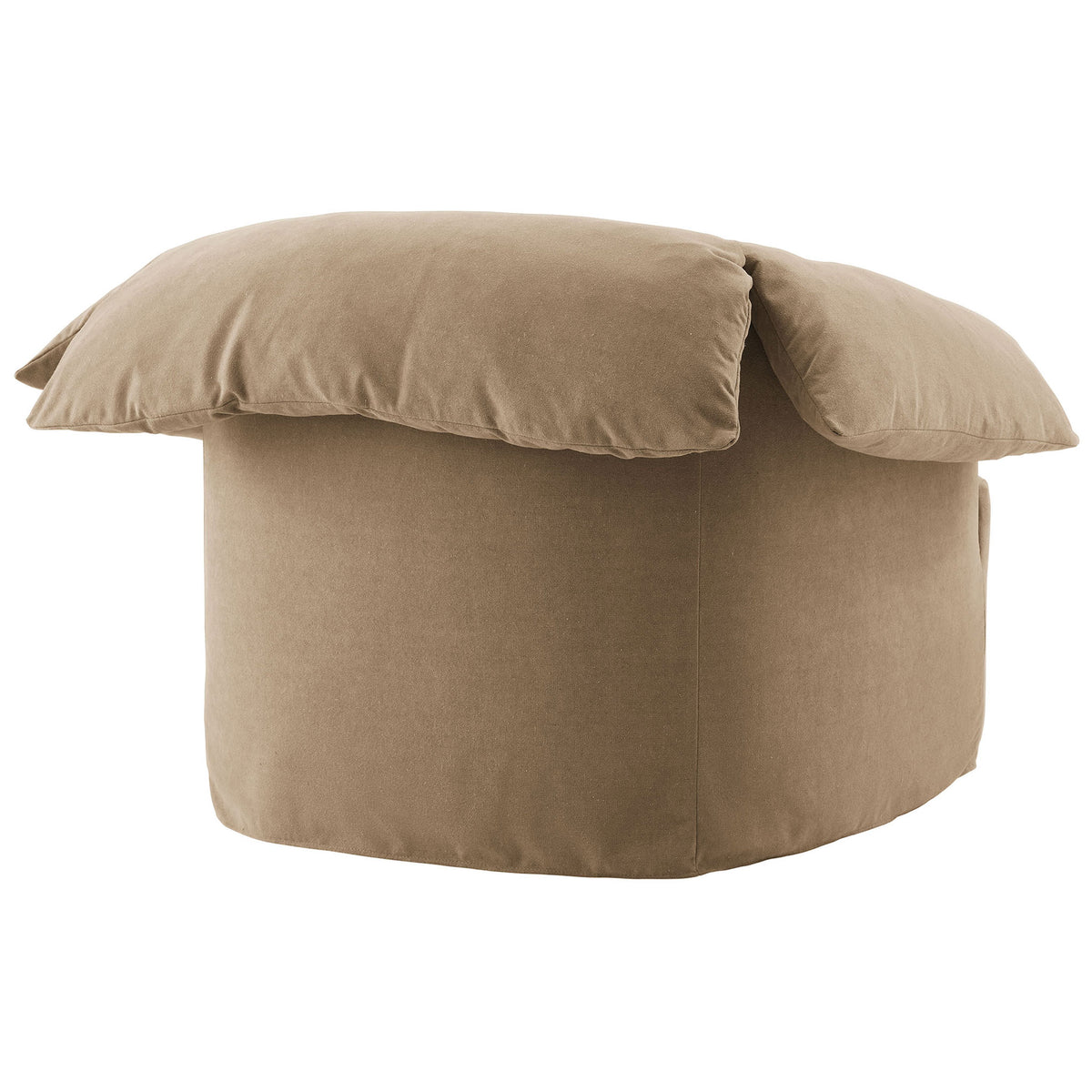 Smooth, tailored back and seamless slipcover create a clean, modern silhouette. || EEI-7259-ALM || back_studio