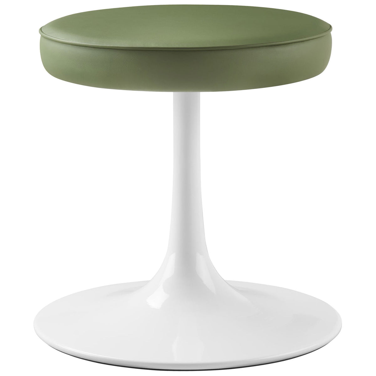 Lipton Vegan Leather Round Stool Leaf