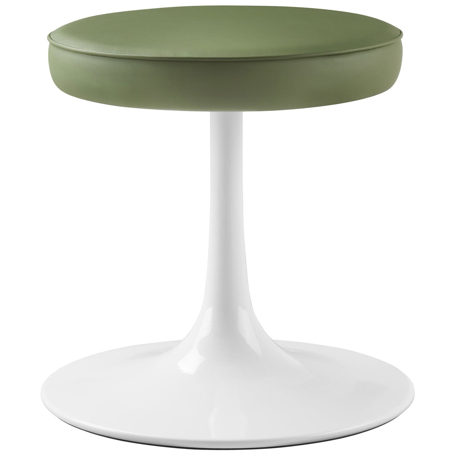 Lipton Vegan Leather Round Stool Leaf