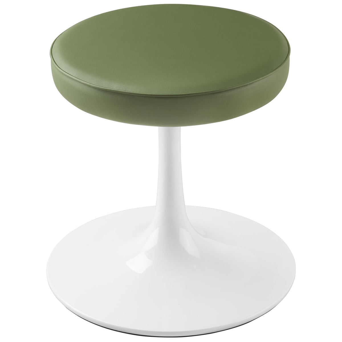 Lipton Vegan Leather Round Stool Leaf