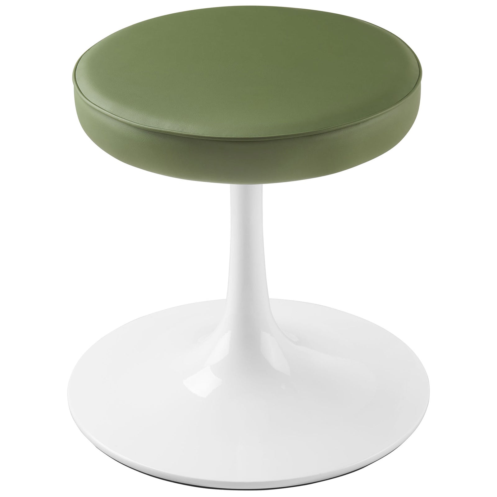 Lipton Vegan Leather Round Stool Leaf