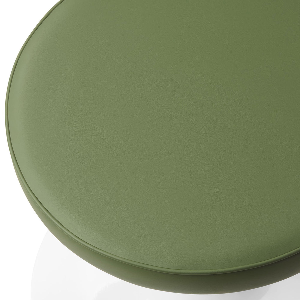 Lipton Vegan Leather Round Stool Leaf