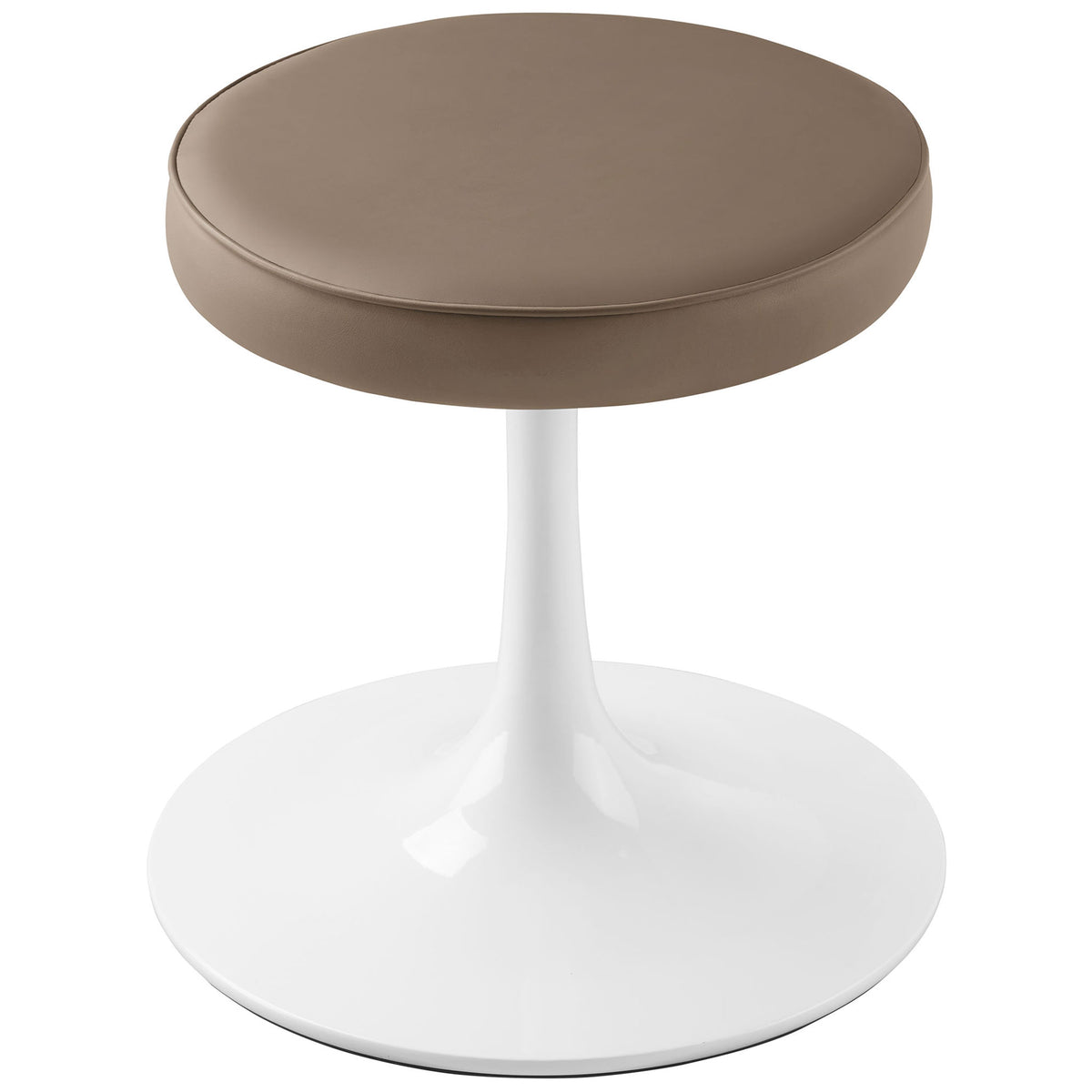Lipton Vegan Leather Round Stool Mushroom Brown