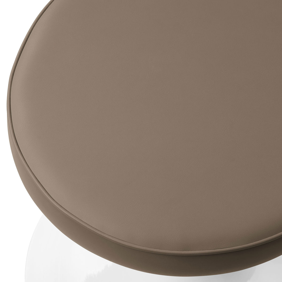 Lipton Vegan Leather Round Stool Mushroom Brown