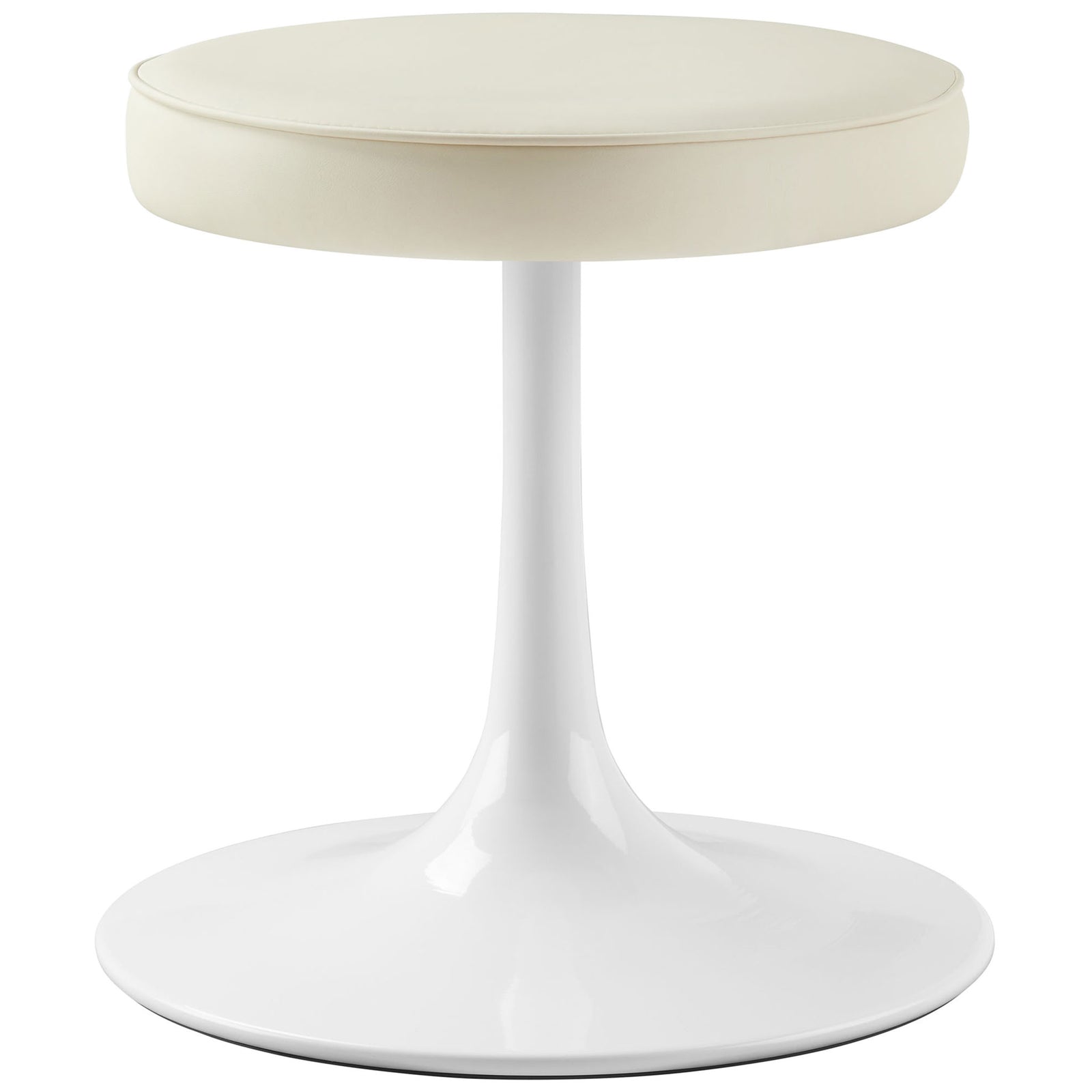 Lipton Vegan Leather Round Stool Stone