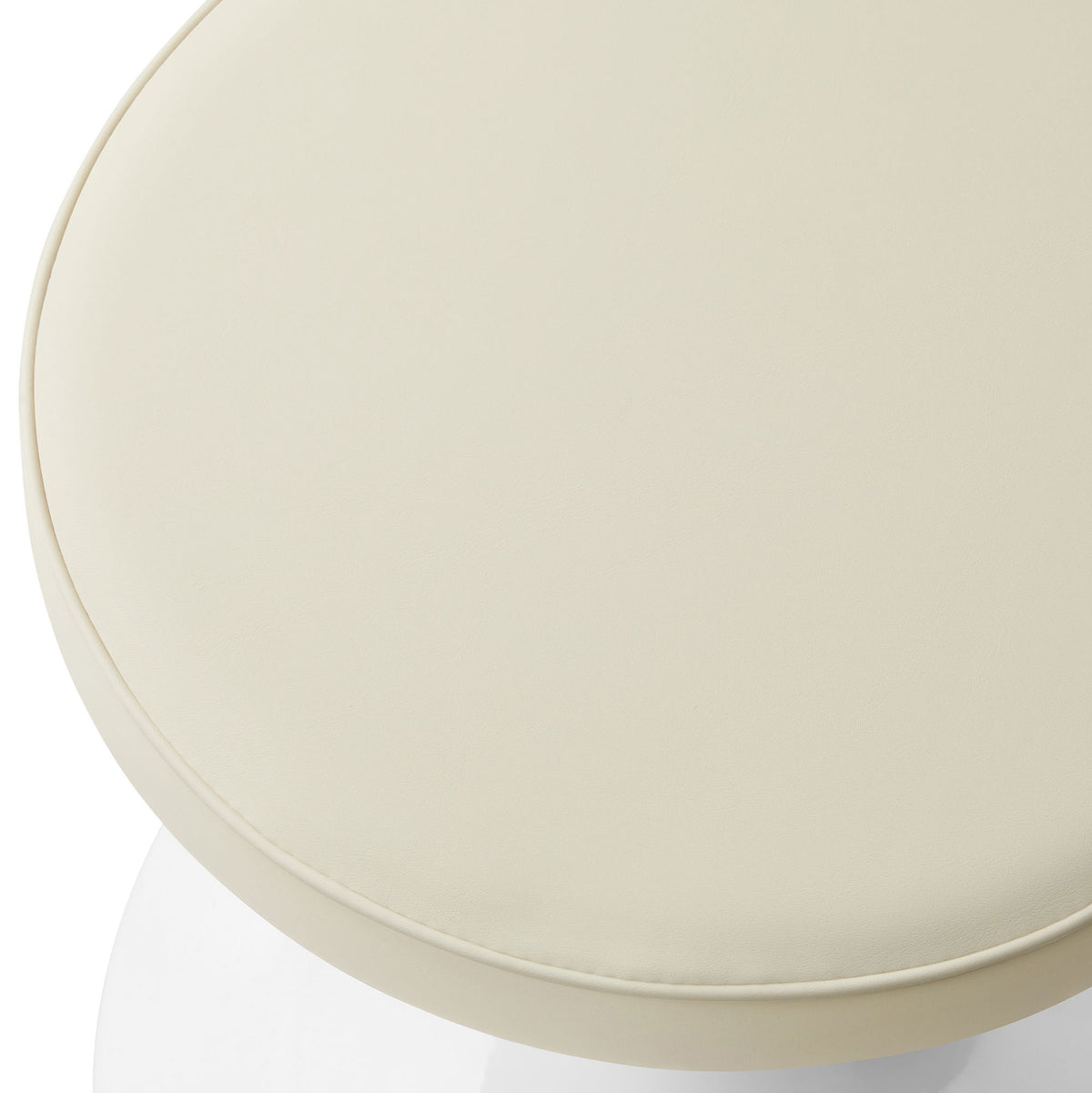 Lipton Vegan Leather Round Stool Stone