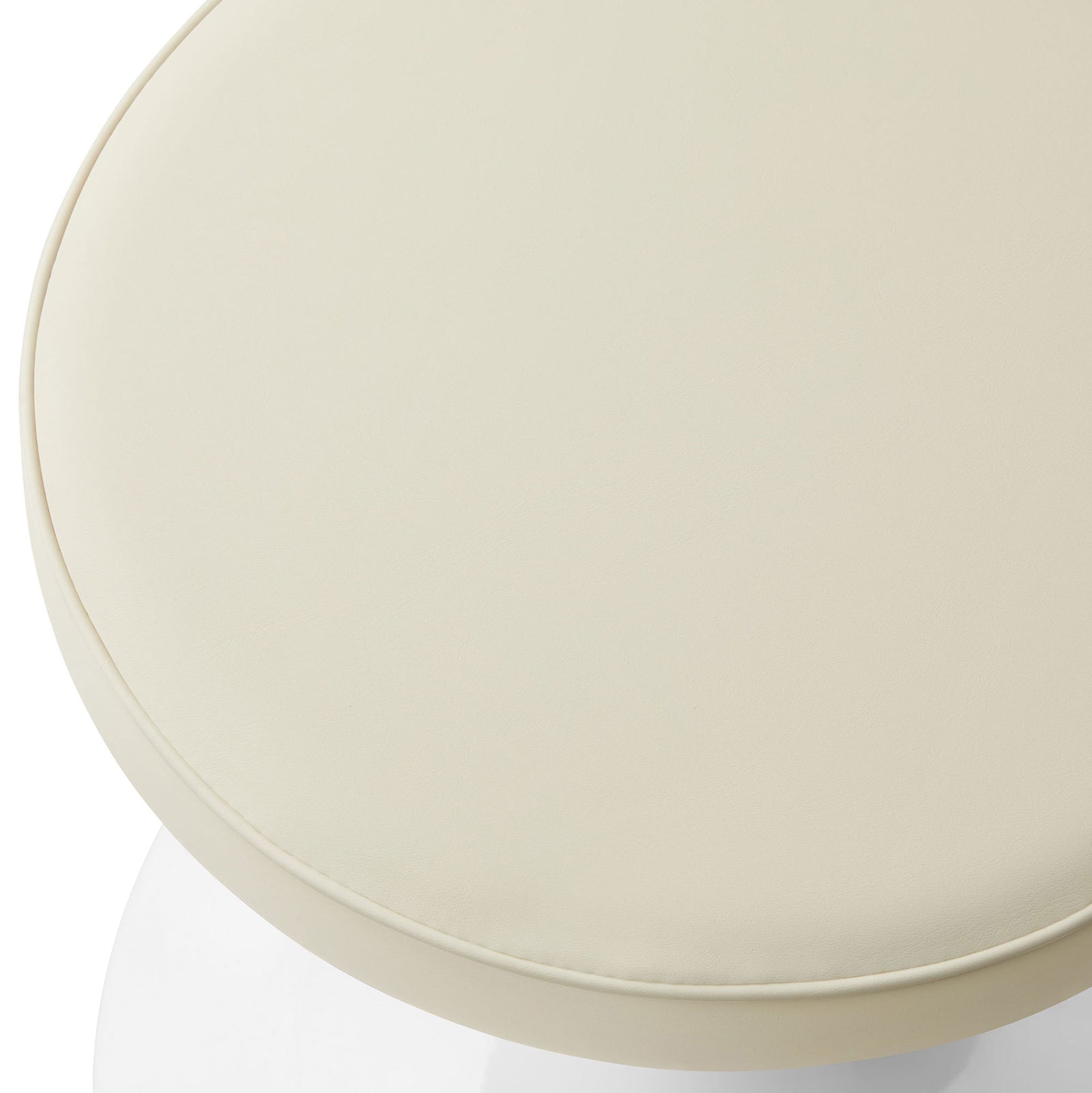 Lipton Vegan Leather Round Stool Stone
