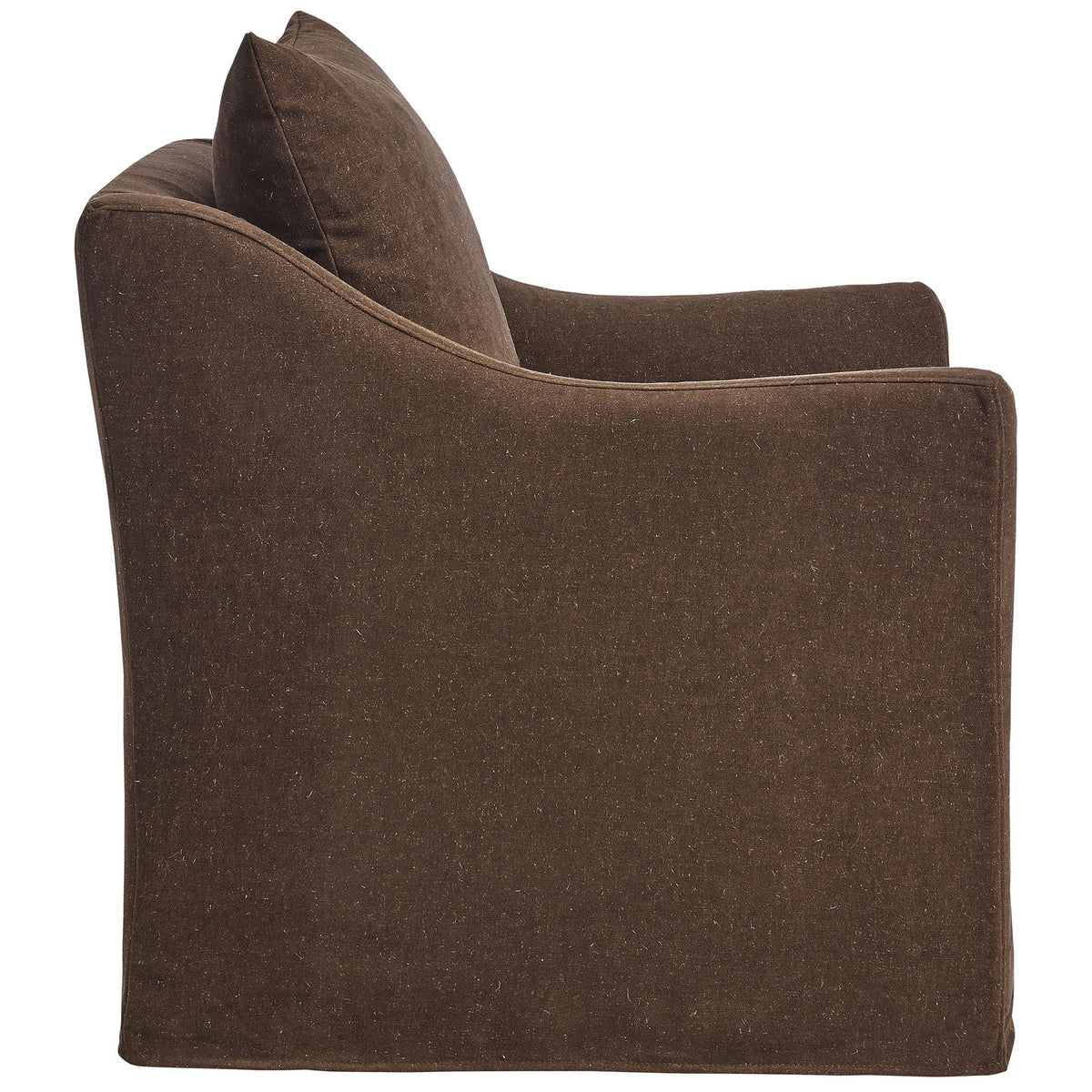 Streamlined profile highlights low skirt, tailored seams, and relaxed sloped arm || EEI-7312-COA || side_studio