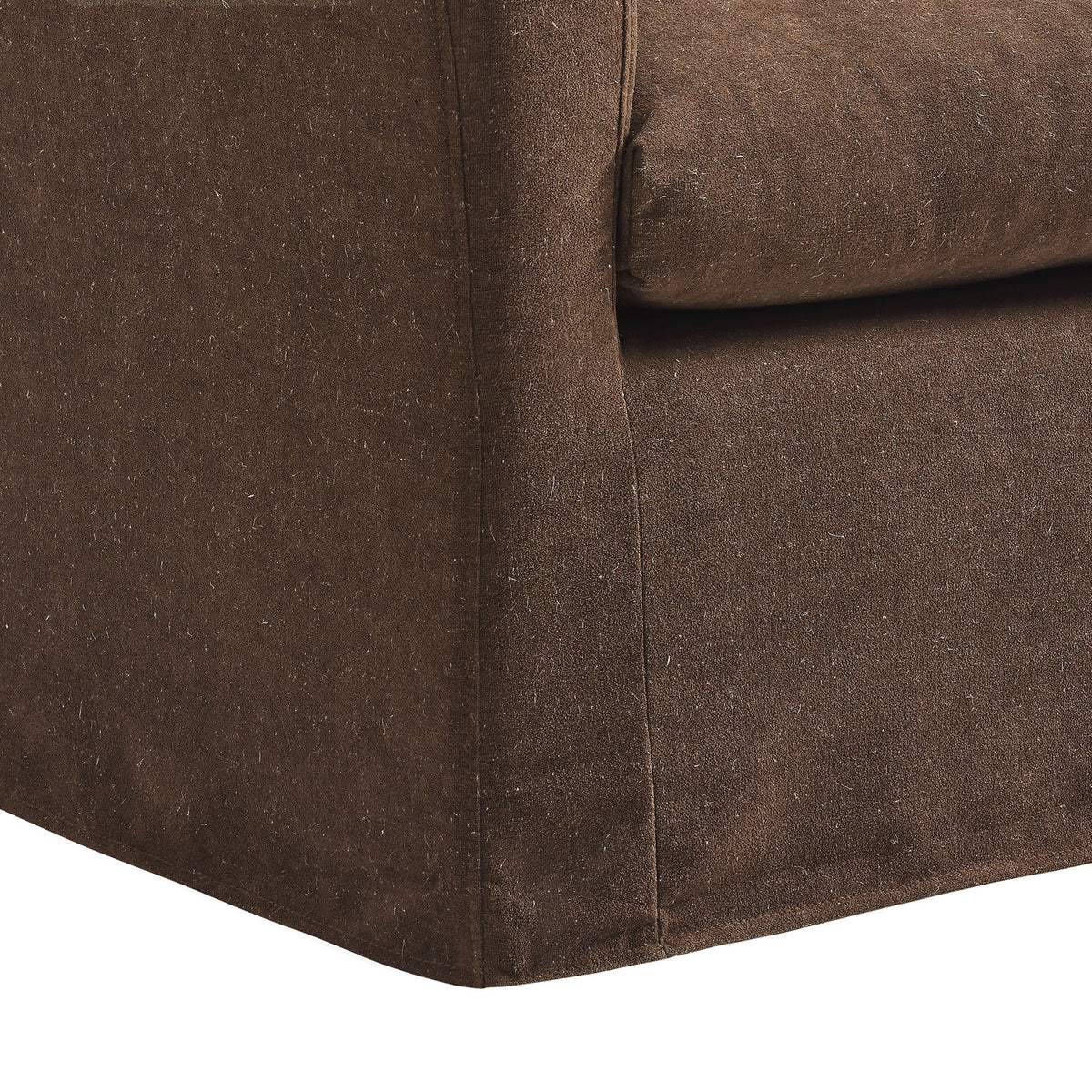 Linen-blend texture and tailored slipcover hem for a refined finish || EEI-7312-COA || detail_studio